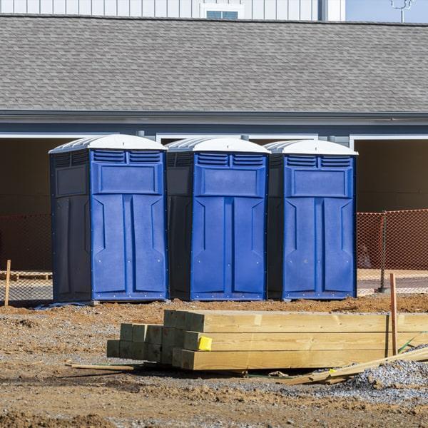 Heavy-duty construction site porta potty in Pomona, California